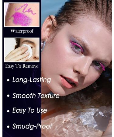  Lestpola Mascara & Eyeliner Green UV Neon Waterproof Volume and Long Eyeliner Liquid Colorful UV Activated Makeup Long Lasting Fluorescent Festival Accessory for Party Halloween Carnival - Buy Online on GoSupps.com