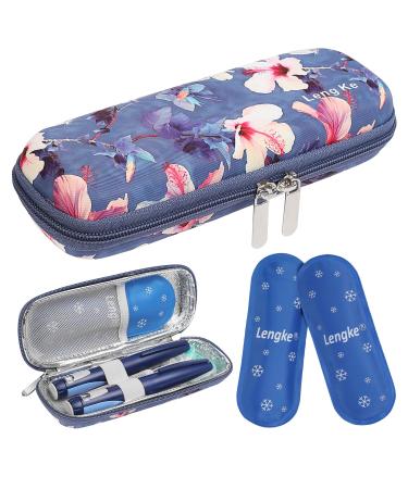 Bomkee insulin pen bag insulin cooling bag medication bag for on the way Diabetes pocket for insulin pen glucose meters with 2 cooling packs ht flowers