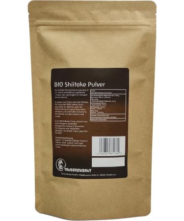 Buy Organic Shiitake Powder (200g) from Slovenia - Superfood Vital Mushroom Lentinula edodes - Thousand-Herb - Buy Online on GoSupps.com
