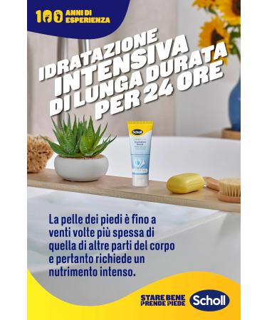  Dr. Scholl's Scholl Hydration Boost Foot Cream enriched with Urea Glycerin and Skin Conditioning Complex to deeply moisturize dry skin for softer smoother feet 75 ml - Buy Online on GoSupps.com