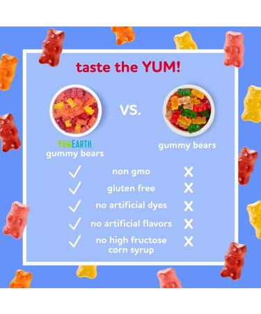 YumEarth Gummy Bears - Assorted Flavors, 12 Packs (2.5 oz each) - Organic & Vegan - Buy Online on GoSupps.com