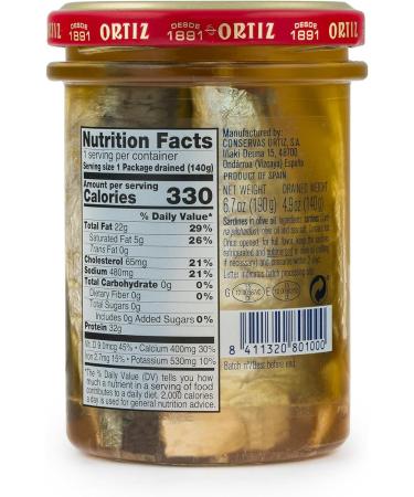 Sardines in olive oil 190g Ortiz - Buy Online on GoSupps.com