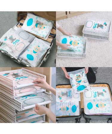12 Transparent Newborn Hospital Bags with Closure - Perfect Birth Gift Idea 38x25cm (Blue) - Buy Online on GoSupps.com