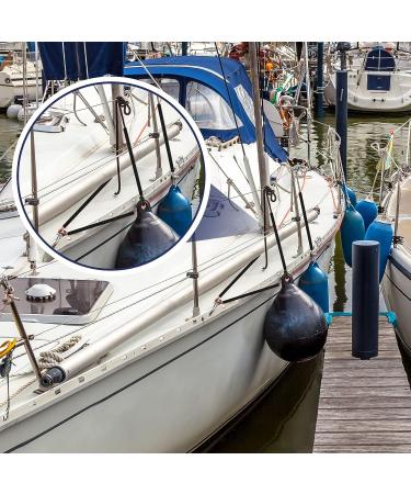 Boat Dock Line Chafe Guards - Set of 4, 24 Inch Removable & Secure Black Rope Chafe Guards - Buy Online on GoSupps.com