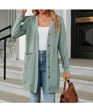 Gefomuofe Cardigan Women's Long Cardigan Lightweight Loose Cardigan Long Cardigan Women's Lightweight Loose Casual Cardigan Sun Protection Shirt Holiday Beach Blouse L Mint Green - Buy Online on GoSupps.com