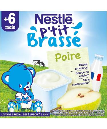 Nestle P'tit Pear Brew 4 x 100 g from 6 Months Pack of 6 - Buy Online on GoSupps.com