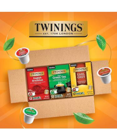 Twinings Tea Variety Sampler Lot de 3 capsules K-Cup pour Keurig Single Serve 12 Count English Breakfast Earl Grey Green Pack d'assortiment (K-Cups) 12 Count (Pack of 3) - Buy Online on GoSupps.com