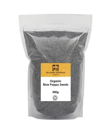Organic Blue Poppy Seeds 500g by Manor Springs Organic - Buy Online on GoSupps.com
