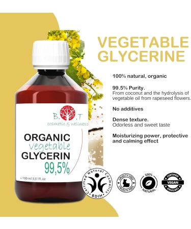 Pure and Organic Vegetable Liquid Glycerine - Vegetable Glycerine for Soap Moisturizing Face and Body 100% Natural Homemade Cosmetic Base - 500 g - Buy Online on GoSupps.com