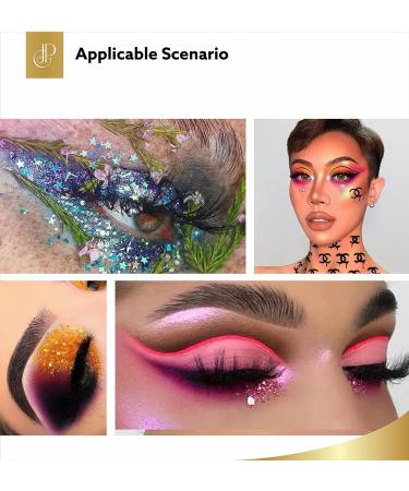 CJP Beauty Holographic Glitter Gel - Self-Adhesive & Quick-Dry Body Glitter - 92% Aloe Vera - For Body, Hair, Face, Eyes - 14g/0.49oz - Barby Mood - Buy Online on GoSupps.com