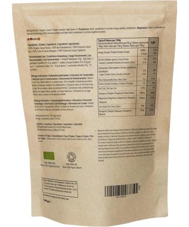 Organic Cacao Powder 1kg - Natural Potassium Source - MySuperfoods - Buy Online on GoSupps.com