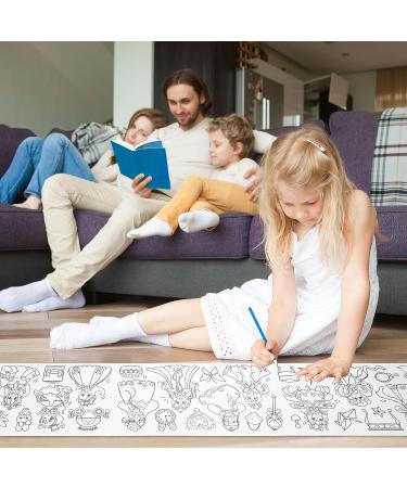 2PCS Children's Drawing Roll Paper with 12 Colored Pencils - Cute Princess and Dinosaur Paradise Theme - Ideal for Kids Coloring and Creative Art Projects - Buy Online on GoSupps.com