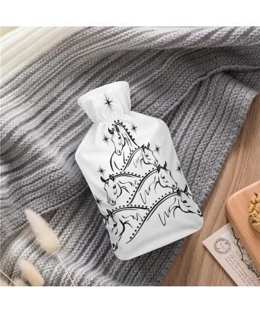 Horse Hot Water Bottle with Plush Cover - Hand Warmer for Adults & Kids | 26.5x15.3cm - International Shipping Available - Buy Online on GoSupps.com