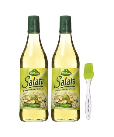 Kuhne Salata - Seasoned Vinegar Dressing 25.3 oz (Pack of 2) Bundle with PrimeTime Direct Silicone Basting Brush in a PTD Sealed Box