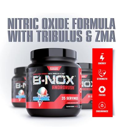 Betancourt Nutrition B-Nox Androrush Pre Workout Supplement - SNO-Cone Flavor | 3 Creatine Blend, BCAA's, Beta-Alanine, Energy | 35 Servings - Buy Online on GoSupps.com