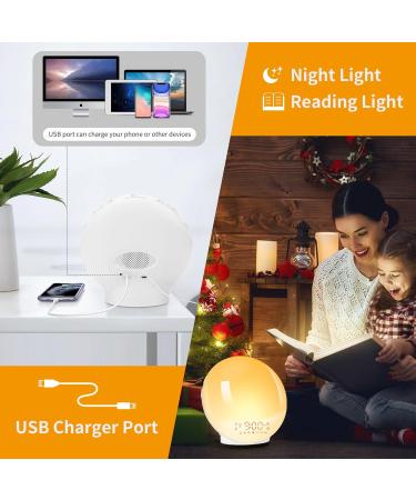 Daily Light Alarm Clock with Sunrise Sunset Simulation | 11 Color Settings & 7 Natural Sounds | Dual Alarm & Snooze for Adults & Kids - Buy Online on GoSupps.com