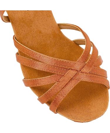 Flexdans Latin Dance Shoes for Women | Professional Ballroom & Salsa Practice Footwear | Brown 5.5cm Size 41 EU - Buy Online on GoSupps.com
