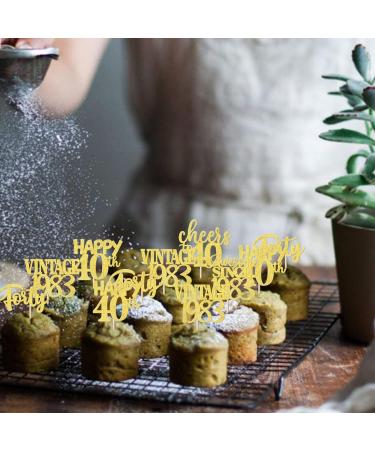30pcs Vintage 1983 Cupcake Toppers Awesome Since 1983 Cake Decorations Cheers on 40 Fabulous Thirty Cake Toppers 40th Birthday Wedding Anniversary Party Cake Decorations Gold Gold 40th - Buy Online on GoSupps.com
