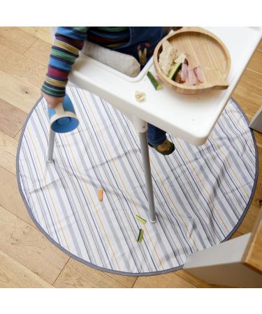 Prince Lionheart Multi-Purpose Catchall Splat Mat - Gray Stripe, 47.75x47.75 Inch - Ideal for Meal or Craft Time, Easy to Clean - Pack of 1 - Buy Online on GoSupps.com