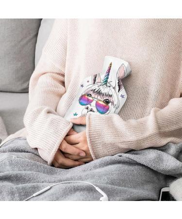 Unicorn Sheep Hot Water Bottle with Plush Cover - Cozy Hand Warmer for Adults & Children | 26.5x15.3cm - International Shipping Available - Buy Online on GoSupps.com