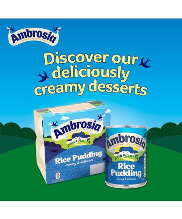 Ambrosia Devon Original Rice Pudding 4 x 125g Pots - Ready-to-Eat (Pack of 1) - Buy Online on GoSupps.com