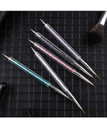 8-Piece Nail Art Brush and Dotting Tool Set | Resin Palette, Gel Design, Painting Brush | Multi-colored - Buy Online on GoSupps.com