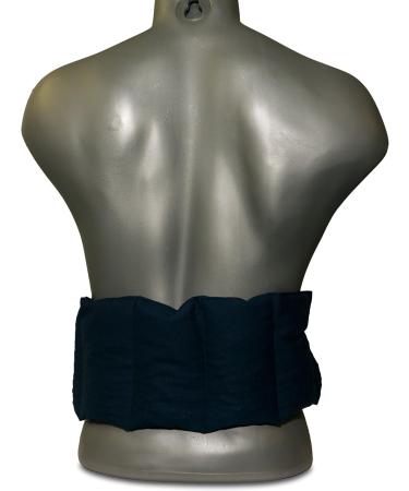 Organic Spelt 7-Chamber Pillow with Band - 65x15 Dark Blue Heat Cushion for Back & Loin Support | Eco-Friendly Comfort - Buy Online on GoSupps.com