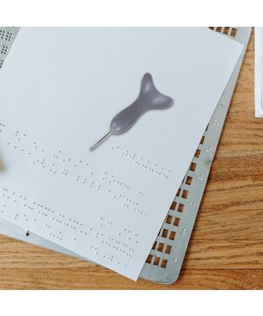 Healeved Braille Stylus Saddle-Shaped Braille Slate Stylus Plastic Braille Pen Braille Writing Tool for Blind and Visually Impaired - Buy Online on GoSupps.com