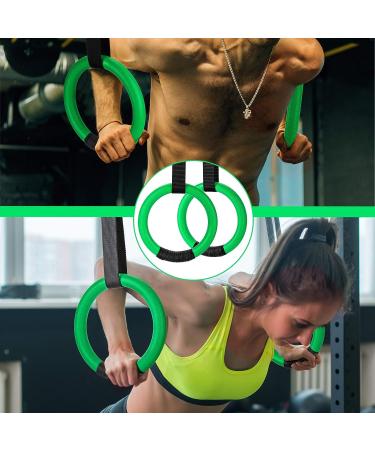 Pacearth Gymnastic Rings 1100lbs Capacity with Adjustable Straps | Pull Up & Gymnastics Rings Set for Full Body Workout at Home Gym - Buy Online on GoSupps.com