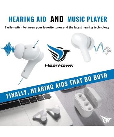 HearHawk Bluetooth Hearing Aids for Seniors  Over the Counter Hearing Aids with Bluetooth  Rechargeable Hearing Aids for Adults  OTC Hearing Aid with Bluetooth 2-in-1 Hearing Amplifier that Plays Music (Pair) T13 - Buy Online on GoSupps.com