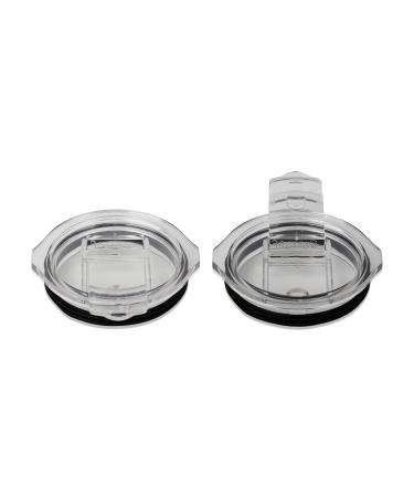 Housavvy Easy Cleaning Tritan Flip BPA Free Lids Pack of 2 Clear