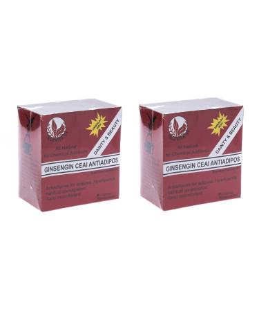 Nat Life Detox Ginseng Slim Tea 2-Pack of Anti-Dipose Tea Boxes with Ginseng for Faster Cellulite Loss Purification and Improved Digestion