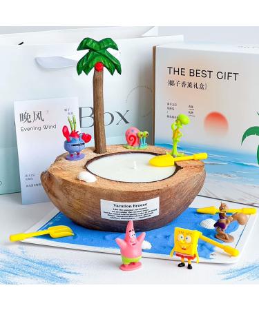 Juju Coconut Shell Aromatherapy Candle - Large Scented Candle Set for Women - Eco-Friendly Gift with Sponge - Buy Online on GoSupps.com