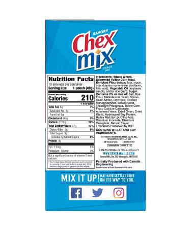 Chex Mix Traditional Snack Mix 1.75 oz 10 Pack - Delicious Snack Mix Multipack - Buy Online on GoSupps.com