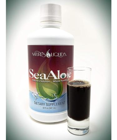 Nature's Liquids SeaAloe Liquid Whole Food 32 Oz - Multivitamin & Mineral Supplement With Aloe Vera, Sea Vegetables, Pau D'Arco for Digestion & Immune Support - 2 Bottles - Buy Online on GoSupps.com