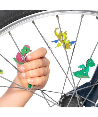 Dinosaur Spoke Beads - 36 Pcs Kit for Kids Bikes | Fun Cycling Accessories & Easter Gift | Bicycle Wheel Decorations for Boys - Buy Online on GoSupps.com