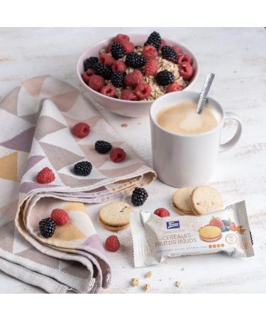 Tirma Cereal and Red Fruit Sandwich 4 x 45g | Biscuits Filled with Red Fruits | Healthy and Vegetarian Snack | Practical and Gourmet Snack | Ideal for Snacks and Sweet Breaks - Buy Online on GoSupps.com