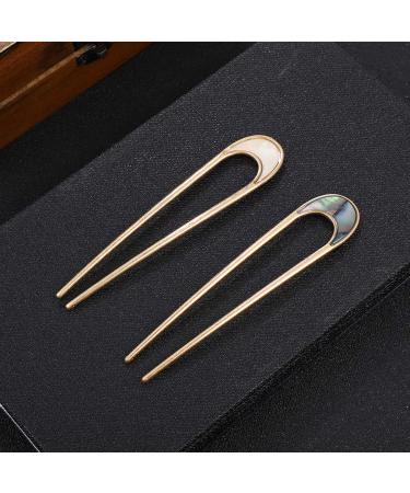 Lurrose Vintage Metal Hair Sticks Set - Moon Design U Shaped Hair Pins for Women & Girls | Elegant Hair Accessories - Buy Online on GoSupps.com