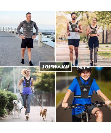Topward Running Vest Reflective Cell Phone Bag | Waterproof Adjustable Jogging Holder for Smartphones | Men & Women Exercise & Gym Workout - Buy Online on GoSupps.com