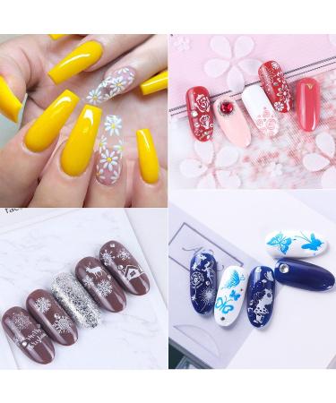 Nail Art Plates Set - 6 Stamping Plates + Transparent Stamp & Scraper | Perfect Nail Art Tools for Women & Girls - Buy Online on GoSupps.com