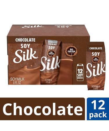 Silk Chocolate Soymilk Singles- Dairy-Free, Vegan, Non-GMO Project Verified- 8 Fl Oz (Pack of 12) - Buy Online on GoSupps.com