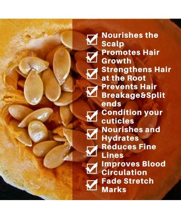 Pumpkin Seed Oil for Hair Growth: Organic Nourishing 60ml Formula to Enhance Hair Vitality and Scalp Health - Buy Online on GoSupps.com