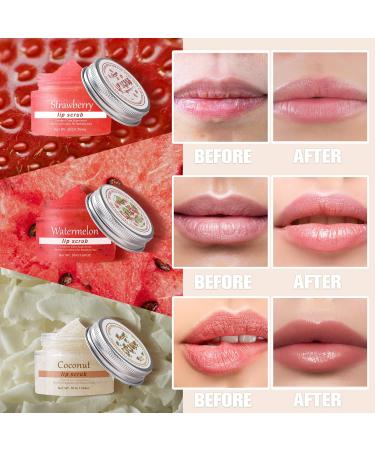 Generic Vanilla & Watermelon Sugar Lip Scrub 2-Pack Exfoliator & Moisturizer for Dry Cracked Lips 3.4 oz - Buy Online on GoSupps.com