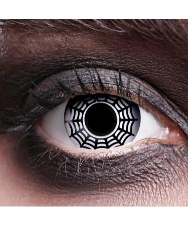 Party Factory 1 pair of colored contact lenses Spider motif soft 3-month lenses for carnival cosplay Halloween