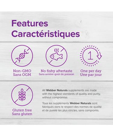 Webber Naturals Omega-3 900 mg Triple Strength & Probiotic 30 Billion Active Cells 8 Probiotic Strains 30 Capsules For Digestive Health Vegetarian 80 Omega + 30 Capsules - Buy Online on GoSupps.com