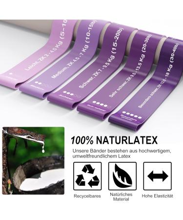 FNG8 Fitness Straps Set - German Printed Exercises - 5 Resistance Levels - Skin-Friendly Latex - Unisex Terra Band for Physio & Sport - International Shipping - Buy Online on GoSupps.com