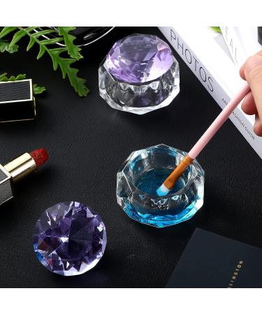 2-Piece Crystal Glass Dappen Dish Set for Acrylic Nails - Nail Manicure Care Tools - Buy Online on GoSupps.com