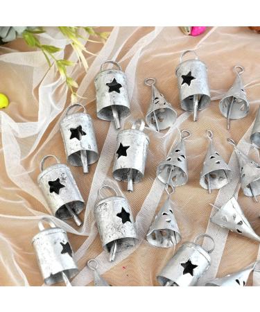 KRATI EXPORTS Vintage Cutwork Iron Bells - Bohemian Decor and Wind Chimes for Meditation and Christmas - Silver 20 - Buy Online on GoSupps.com
