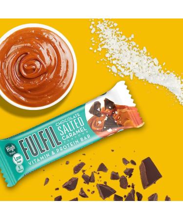 Fulfil Vitamin and Protein Bar (15 x 55 g Bars) Chocolate Salted Caramel Flavour 20 g High Protein 9 Vitamins Low Sugar - Buy Online on GoSupps.com