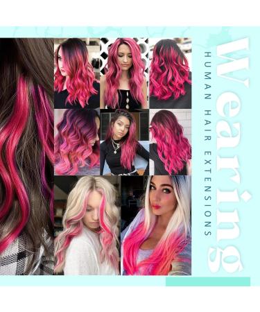 Runature Hot Pink Clip-In Extensions | Real Remy Hair | 40cm 25g | Colorful & Smooth 16 Inch Hair - Buy Online on GoSupps.com